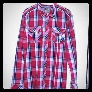 BKE Buckle Long Sleeve XL Athletic Fit plaid shirt